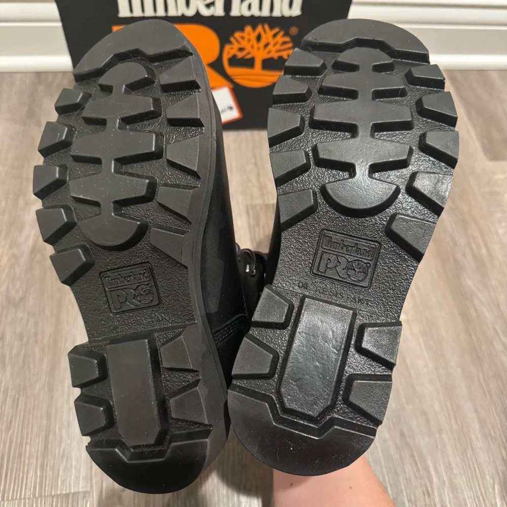 Timberland Pro Sawhorse 6” Composite Safety Toe Black Leather Boots